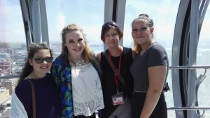Clair with Lauryn and Leah - Community Champions up i360