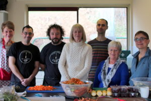 Liz and some of the Real Junk Food Project team - every Thursday they run a community pay-as-you-feel cafe at Hollingdean community centre.