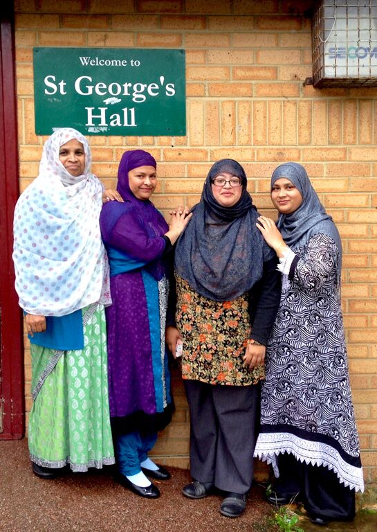 Members of the Moulsecoomb Bangladeshi Women’s Groups outside St George’s hall