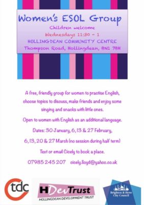 Hollingdean Women's ESOL Group | Community Development Brighton TDC