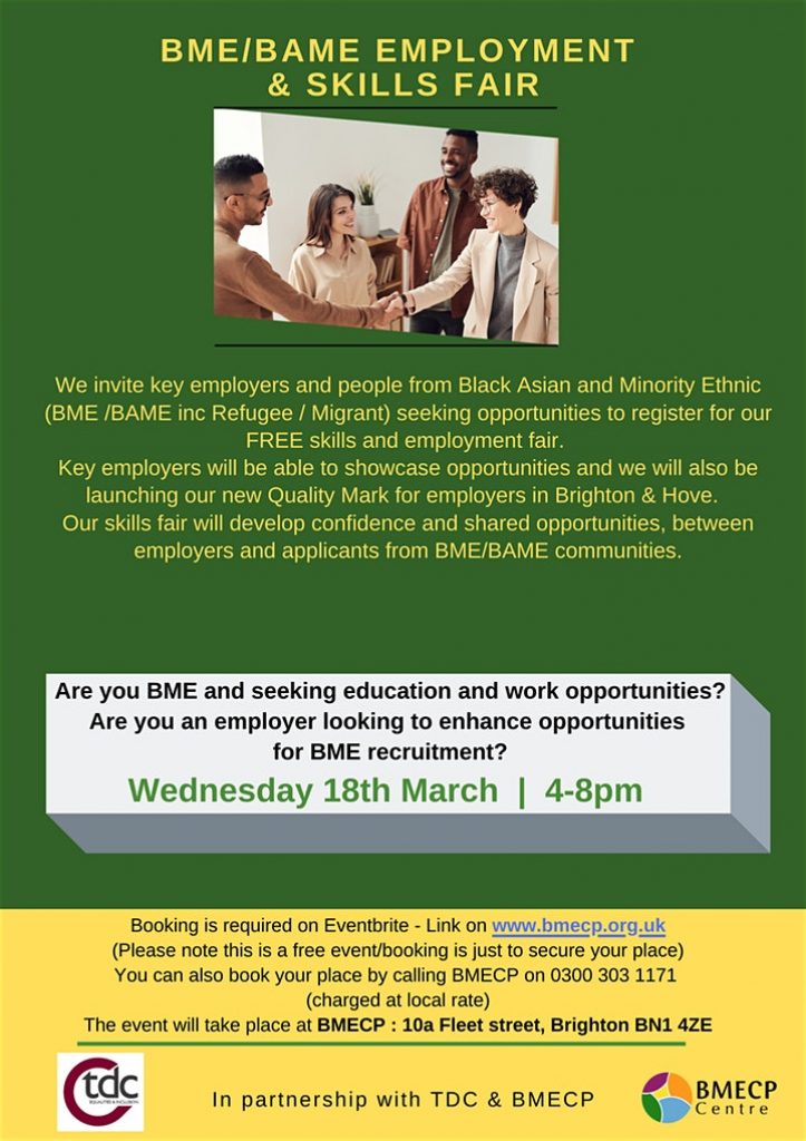 BAME Employment Fair Brighton